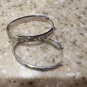 Sterling Silver Hoop Earrings with clasp